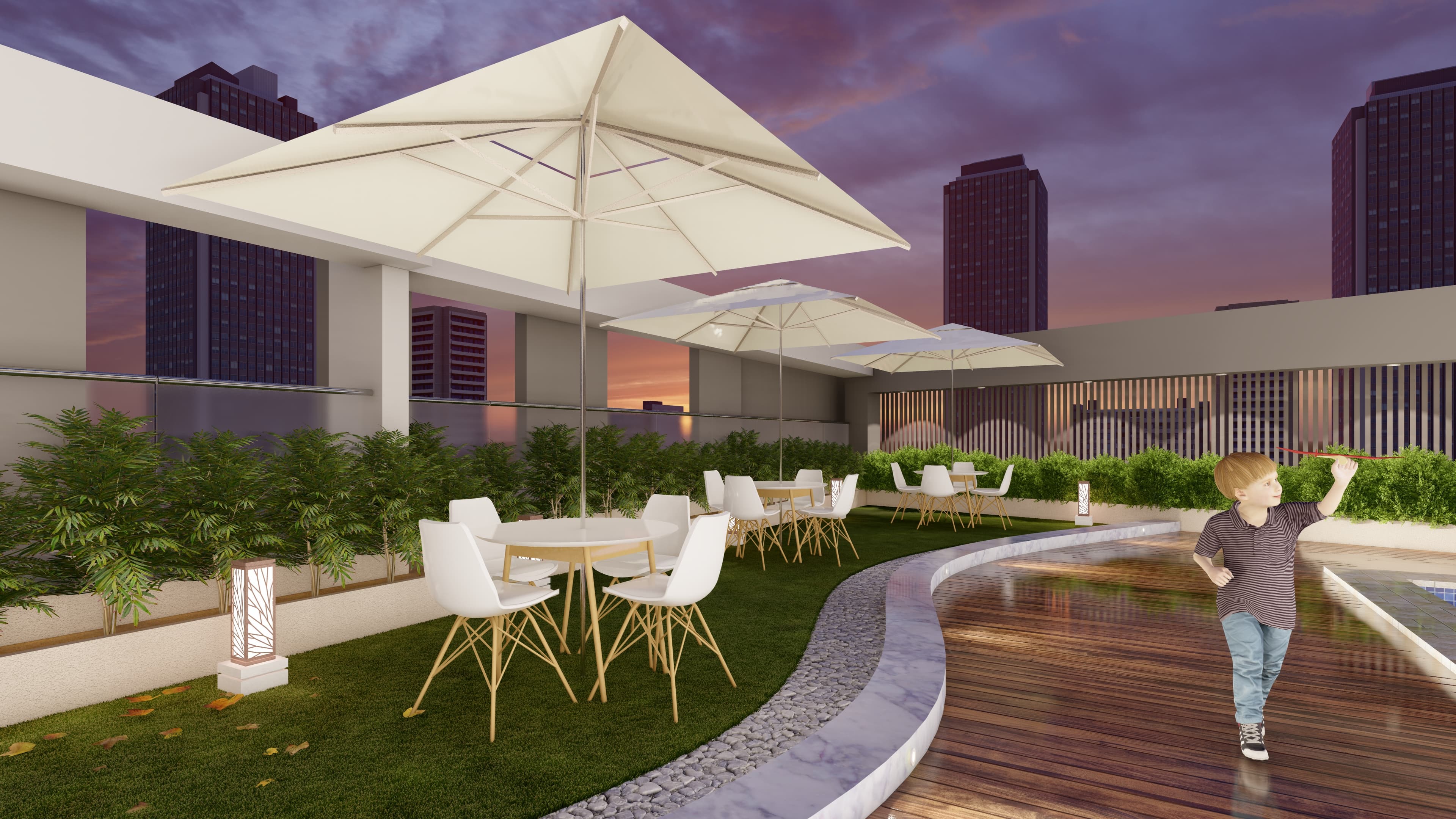Poolside dining lounge