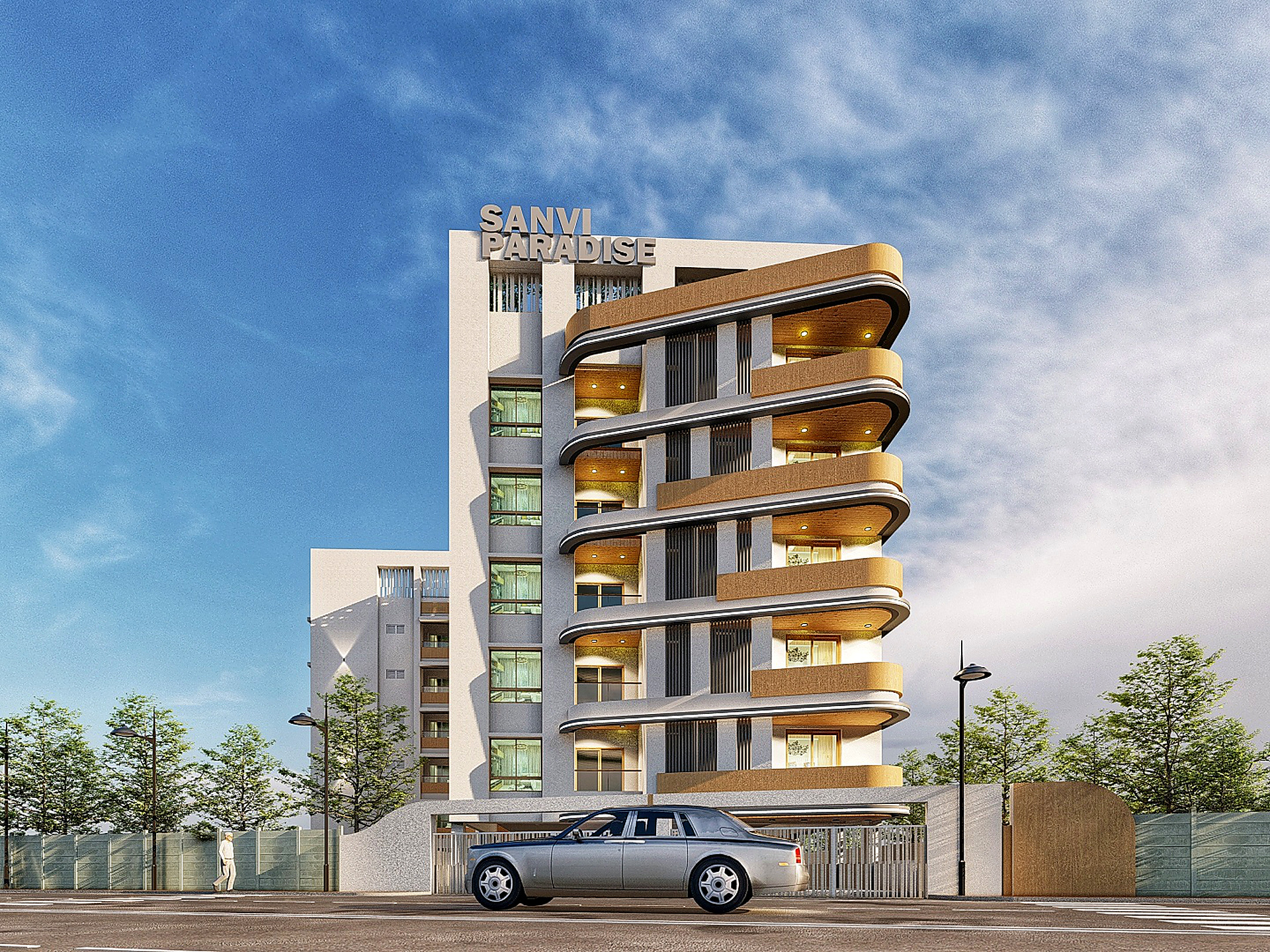 Sanvi Paradise street elevation